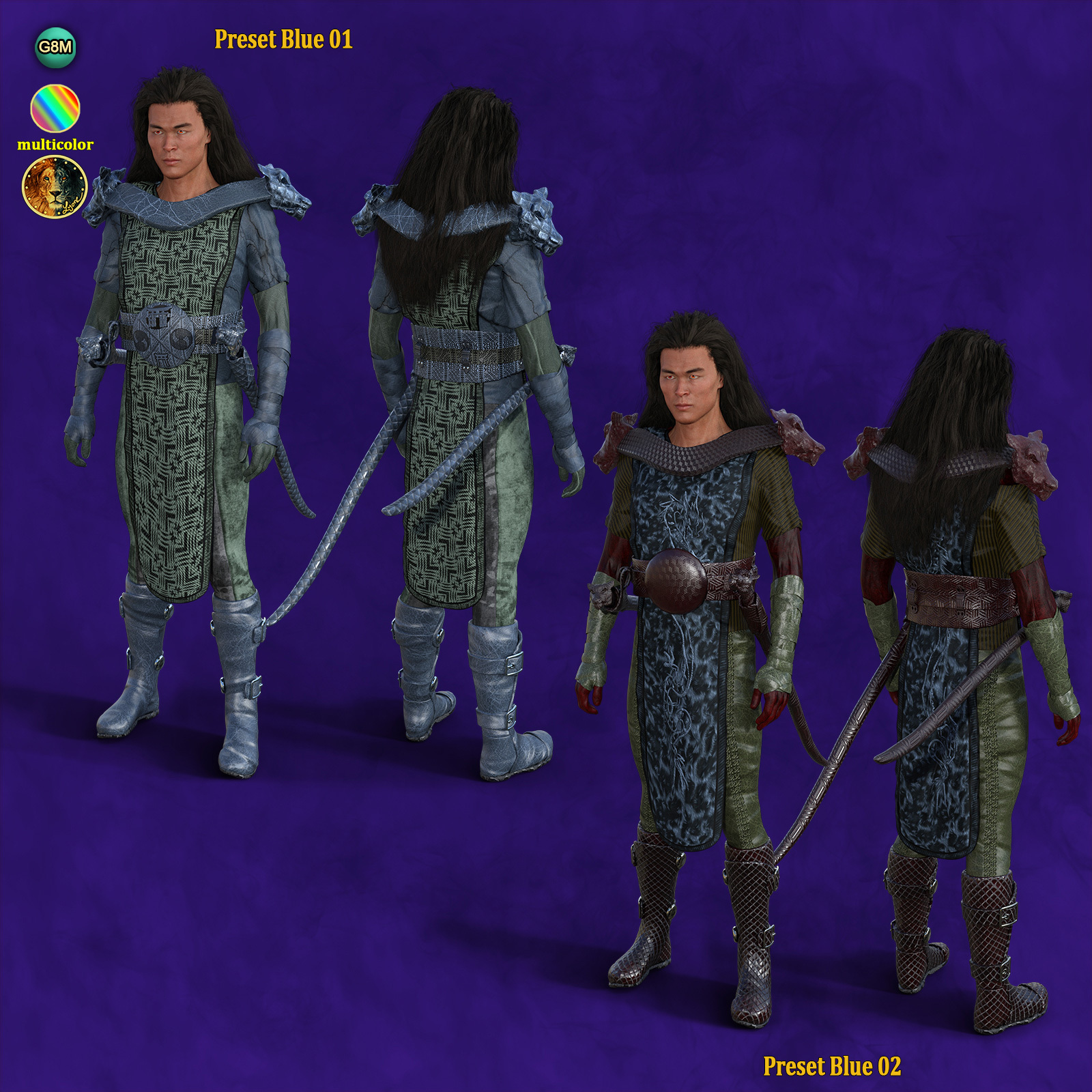 24 Presets for Lyones dforce Monk Outfit by N/A