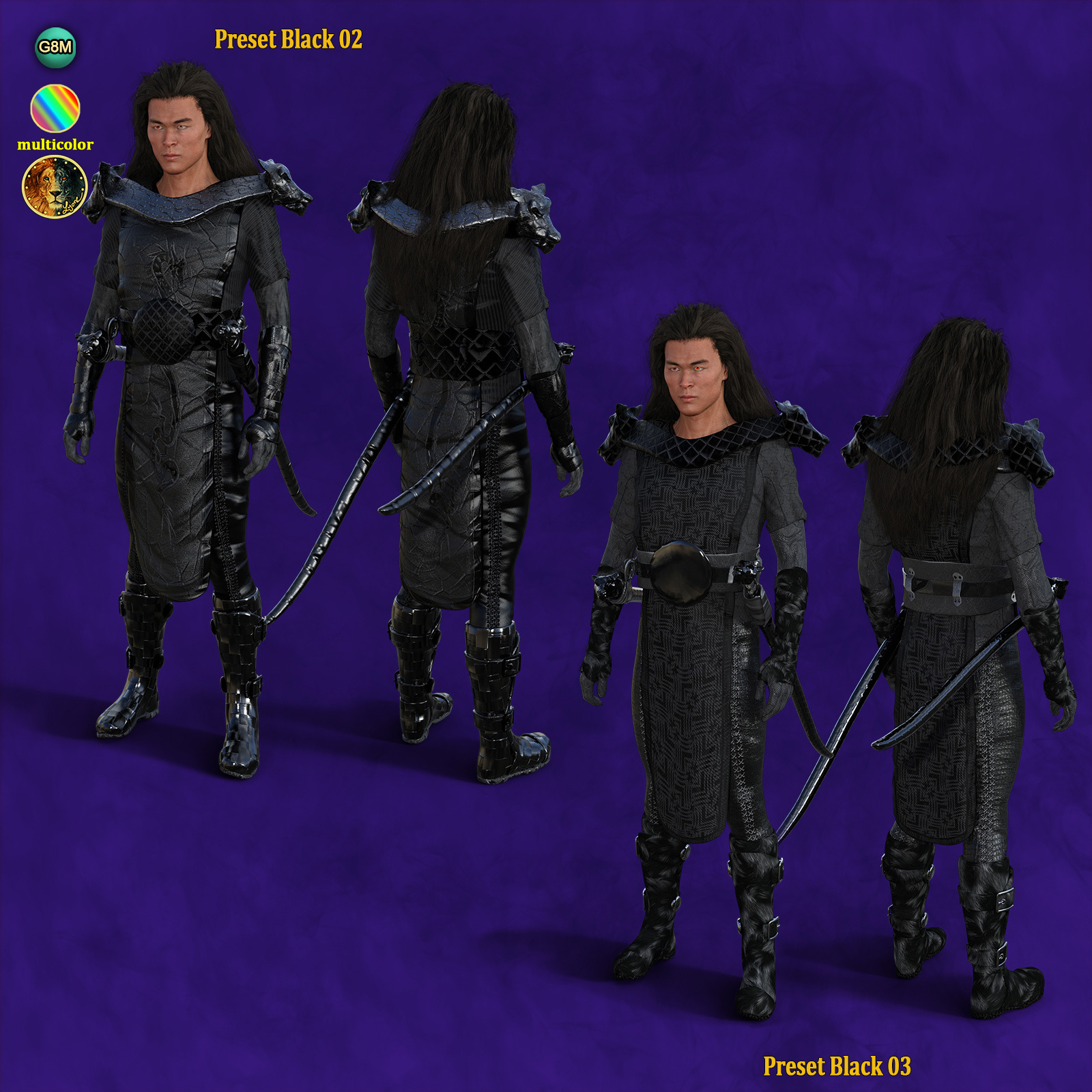 24 Presets for Lyones dforce Monk Outfit by N/A