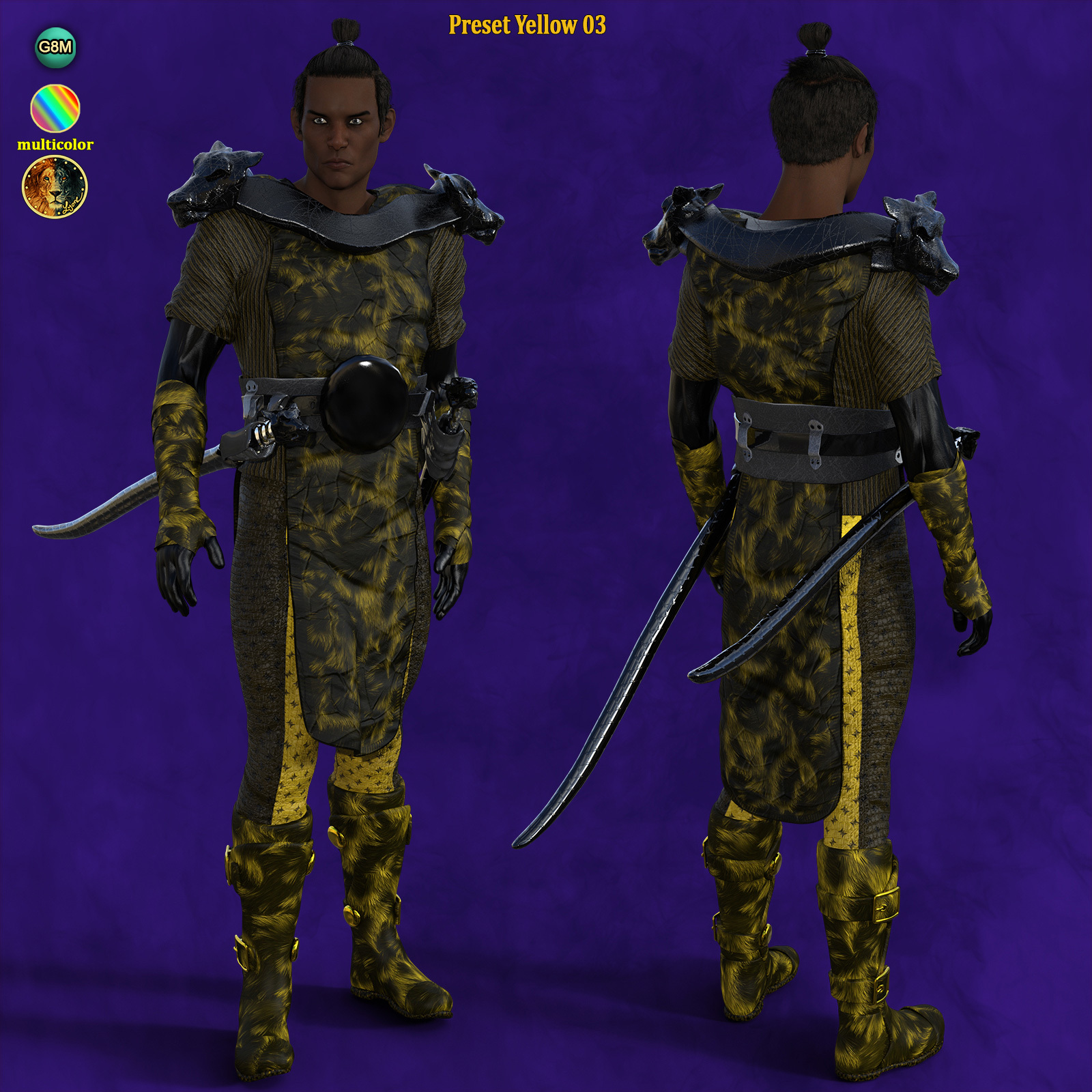24 Presets for Lyones dforce Monk Outfit by N/A