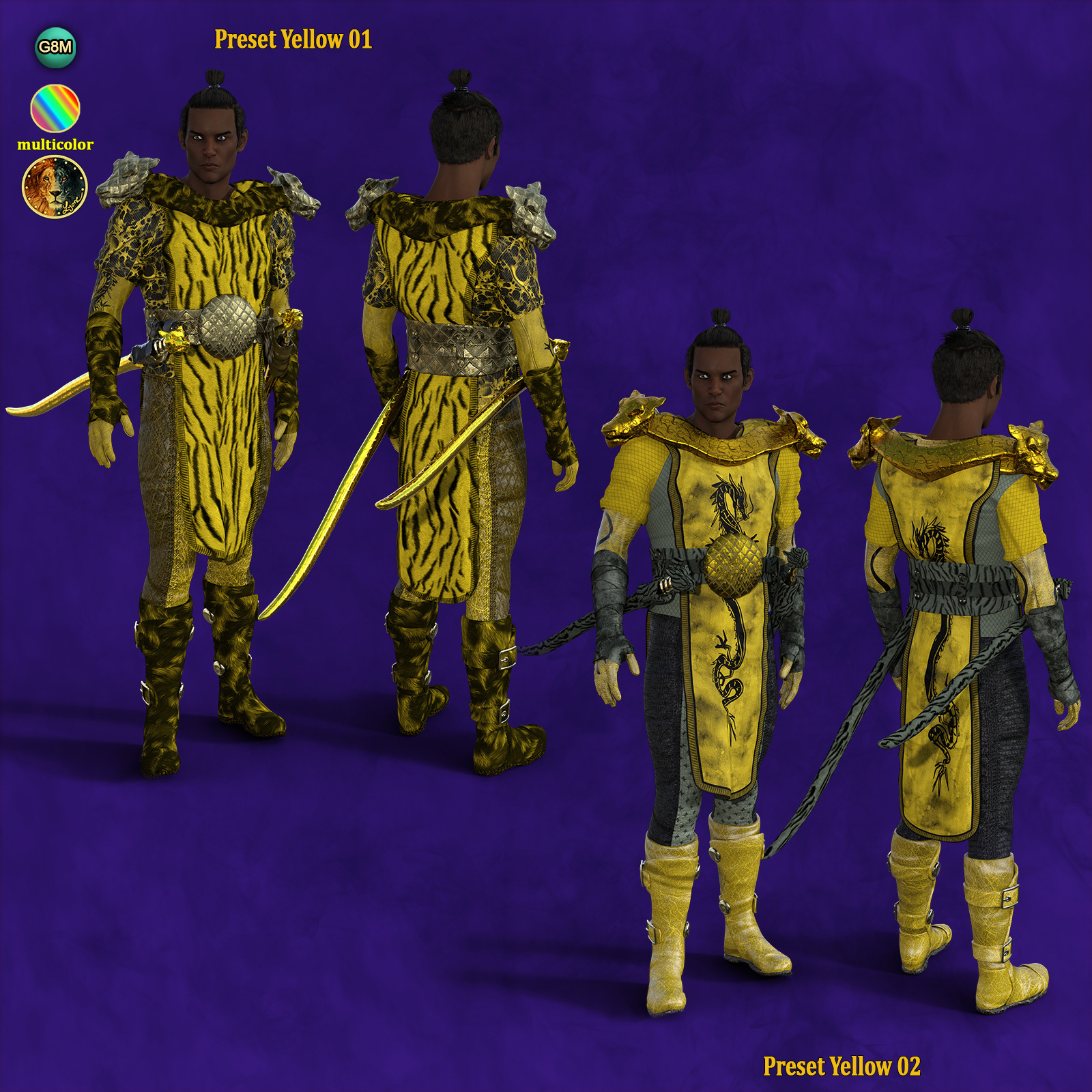 24 Presets for Lyones dforce Monk Outfit by N/A