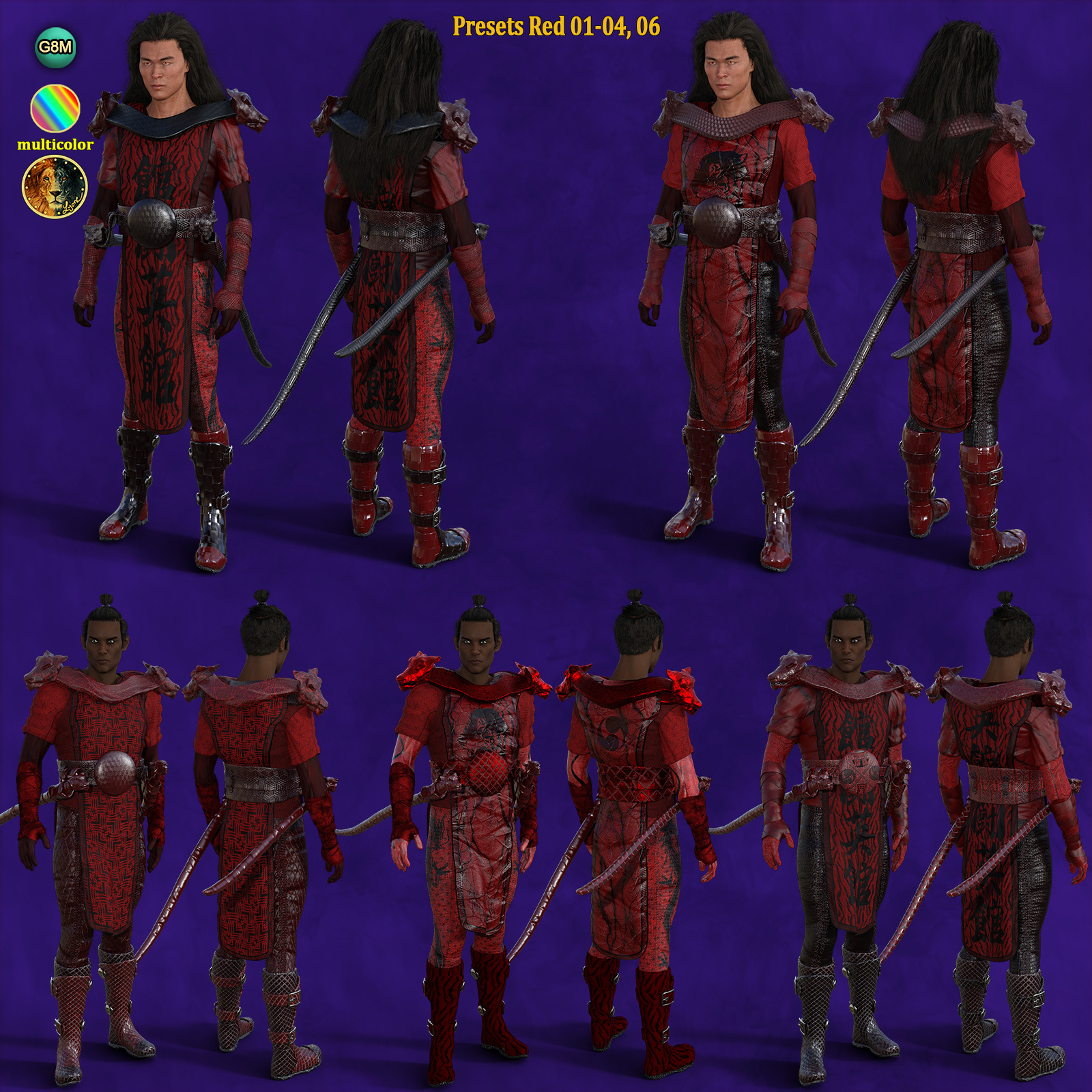 24 Presets for Lyones dforce Monk Outfit by N/A