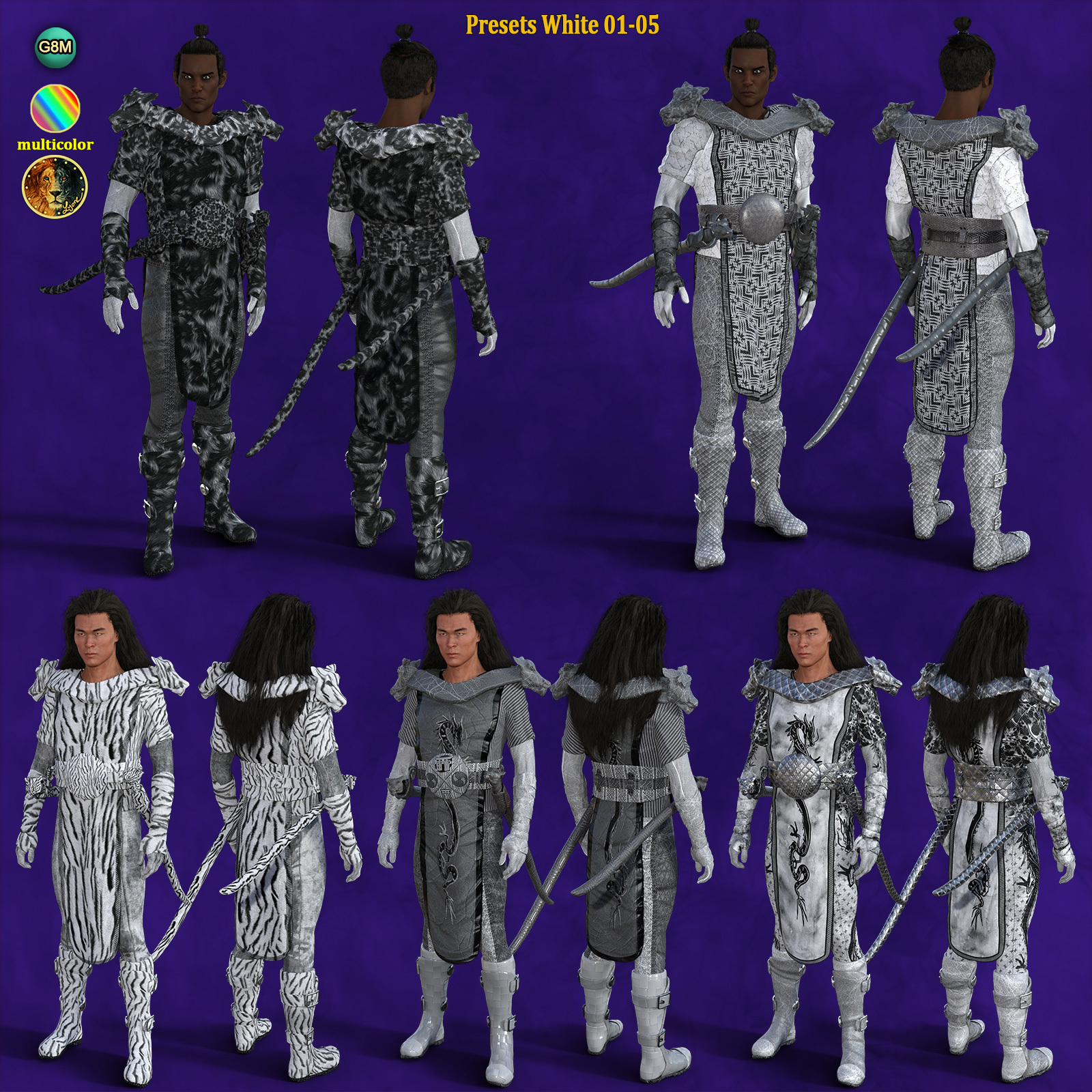24 Presets for Lyones dforce Monk Outfit by N/A