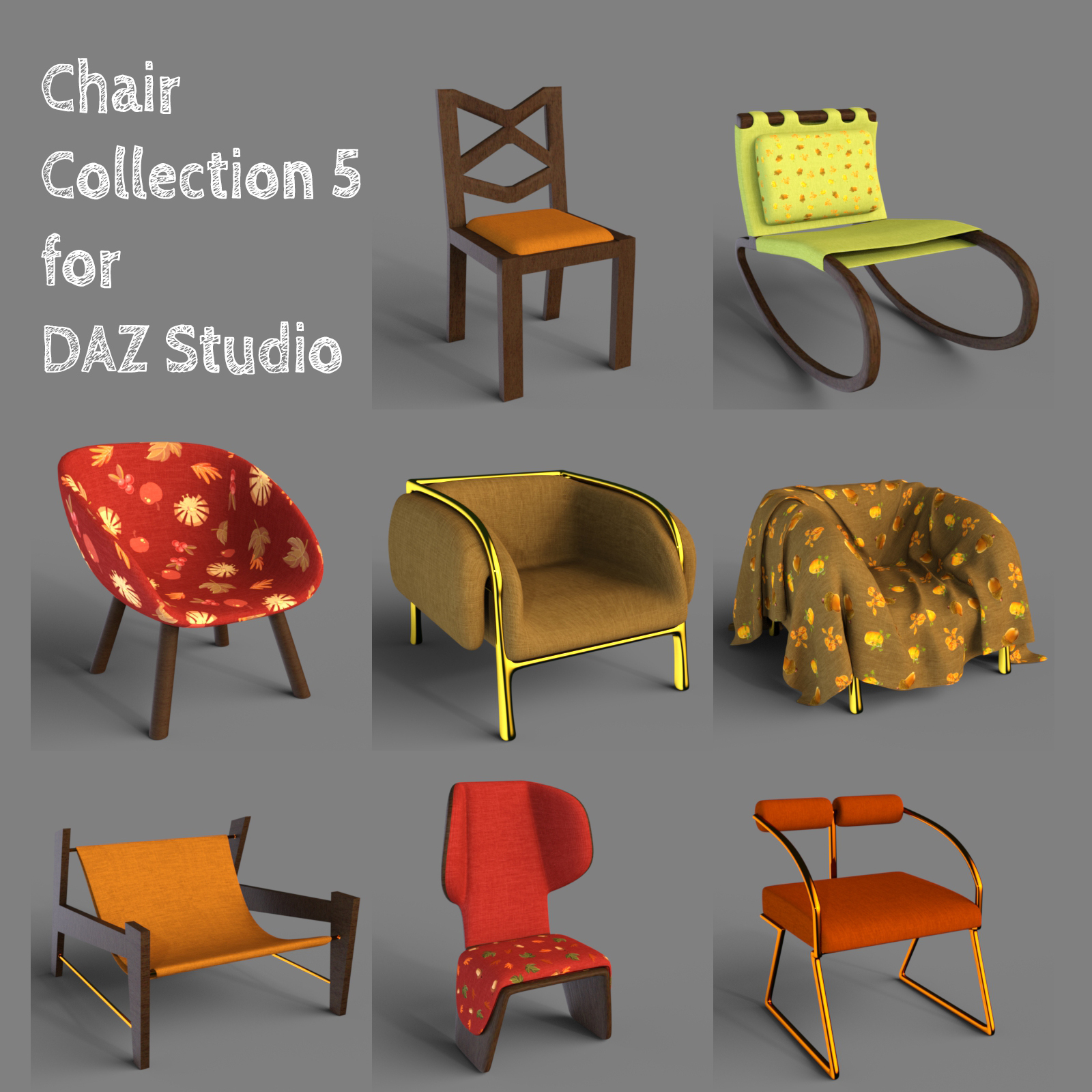 Chair Collection 5 for DAZ Studio by N/A