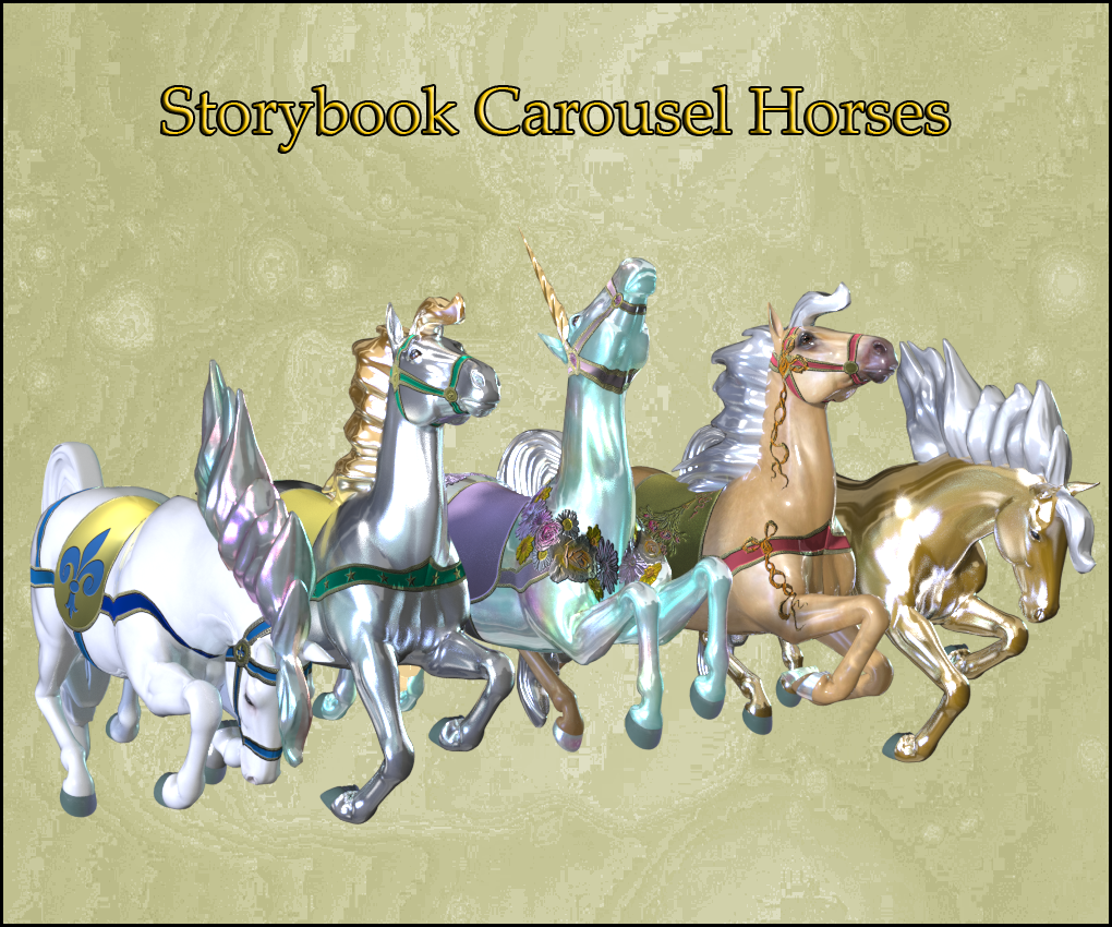 Storybook Carousel Horse by N/A