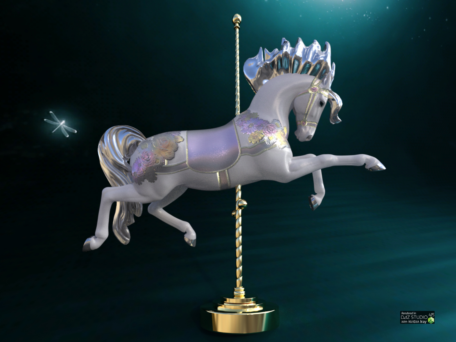 Storybook Carousel Horse by N/A