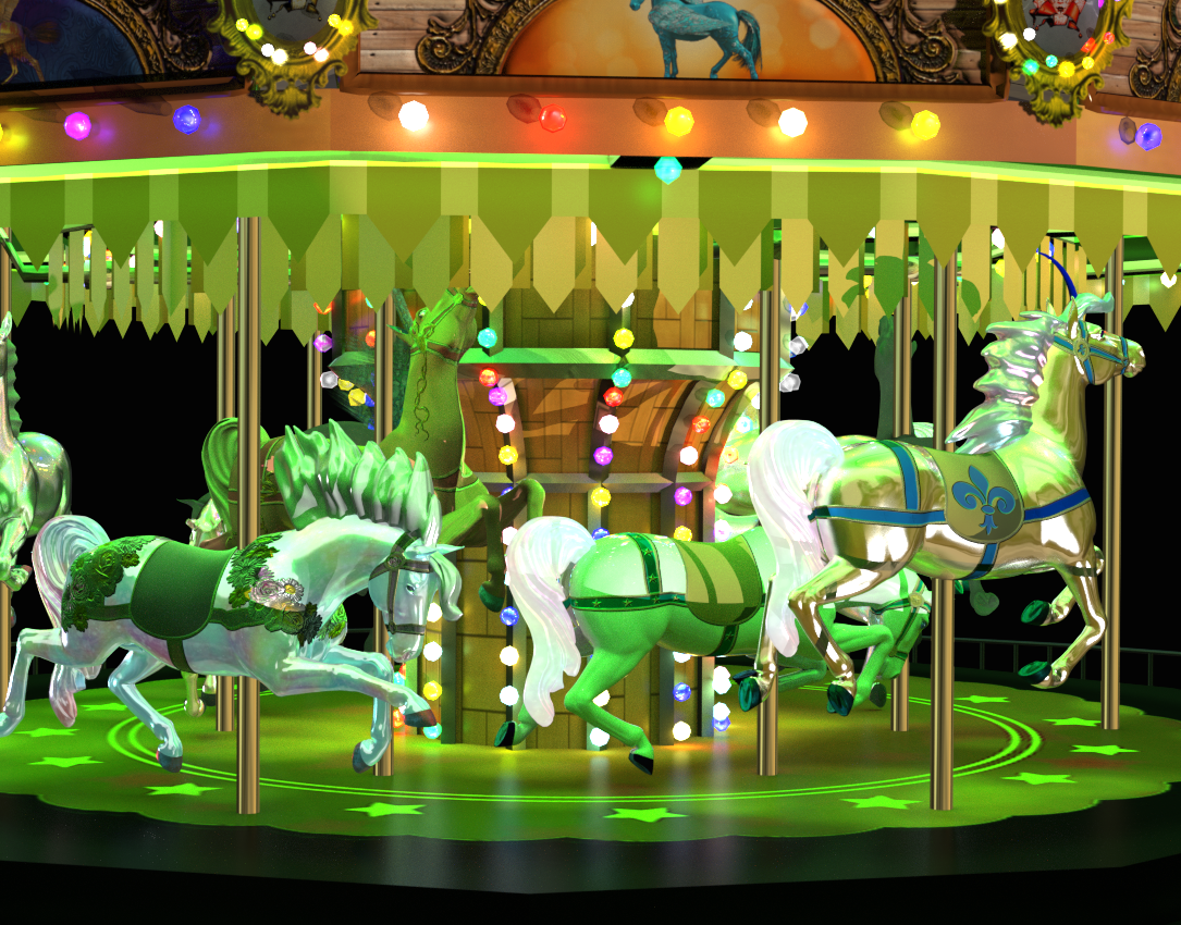 Storybook Carousel Horse by N/A
