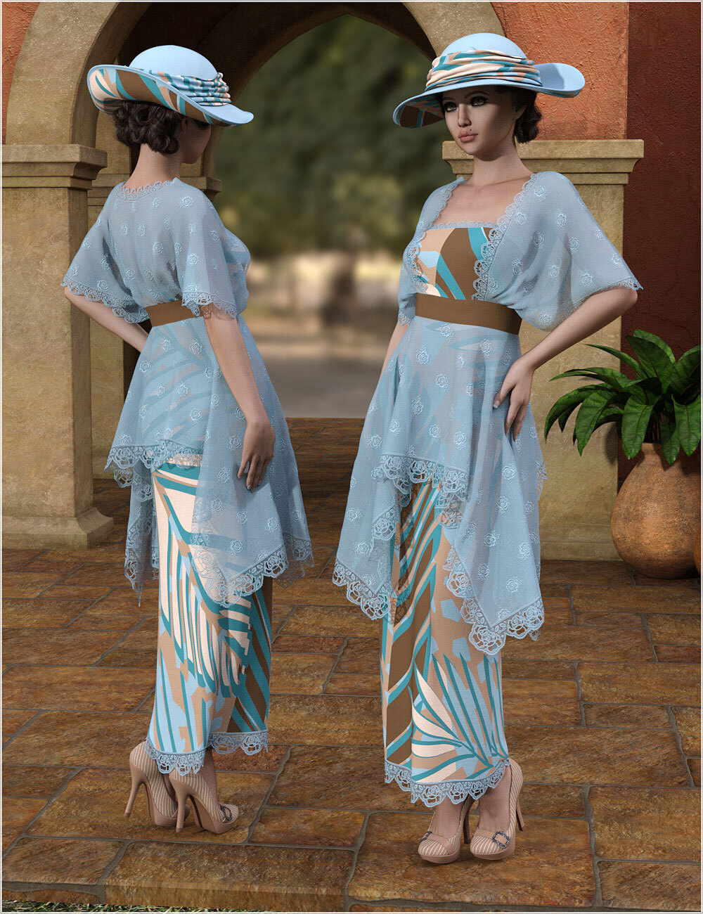 Styles For dForce - Edith Outfit for G8F by N/A