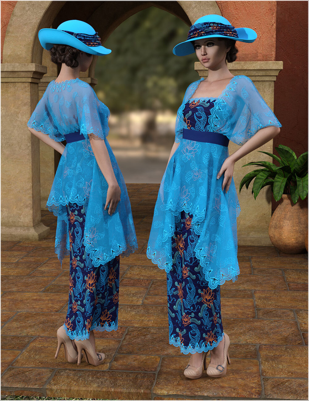 Styles For dForce - Edith Outfit for G8F by N/A