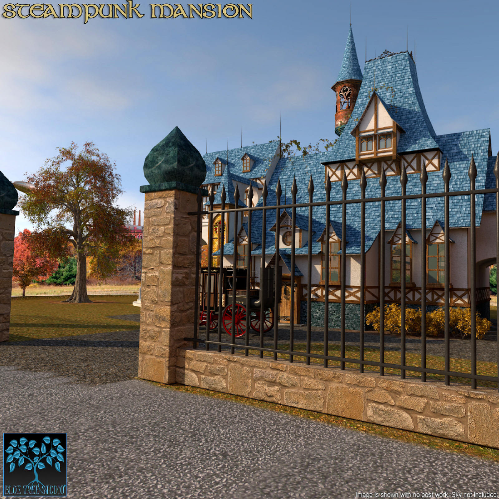 Steampunk Mansion for Poser by N/A
