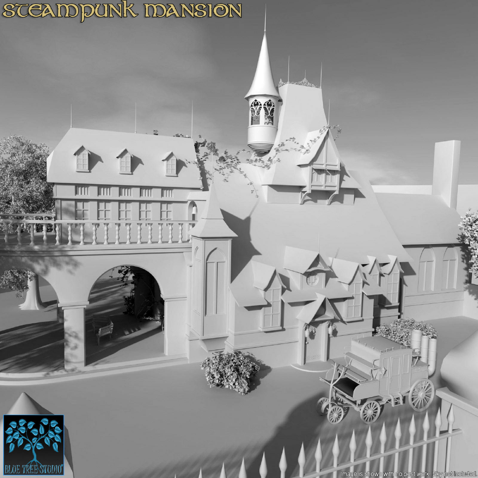 Steampunk Mansion for Poser by N/A