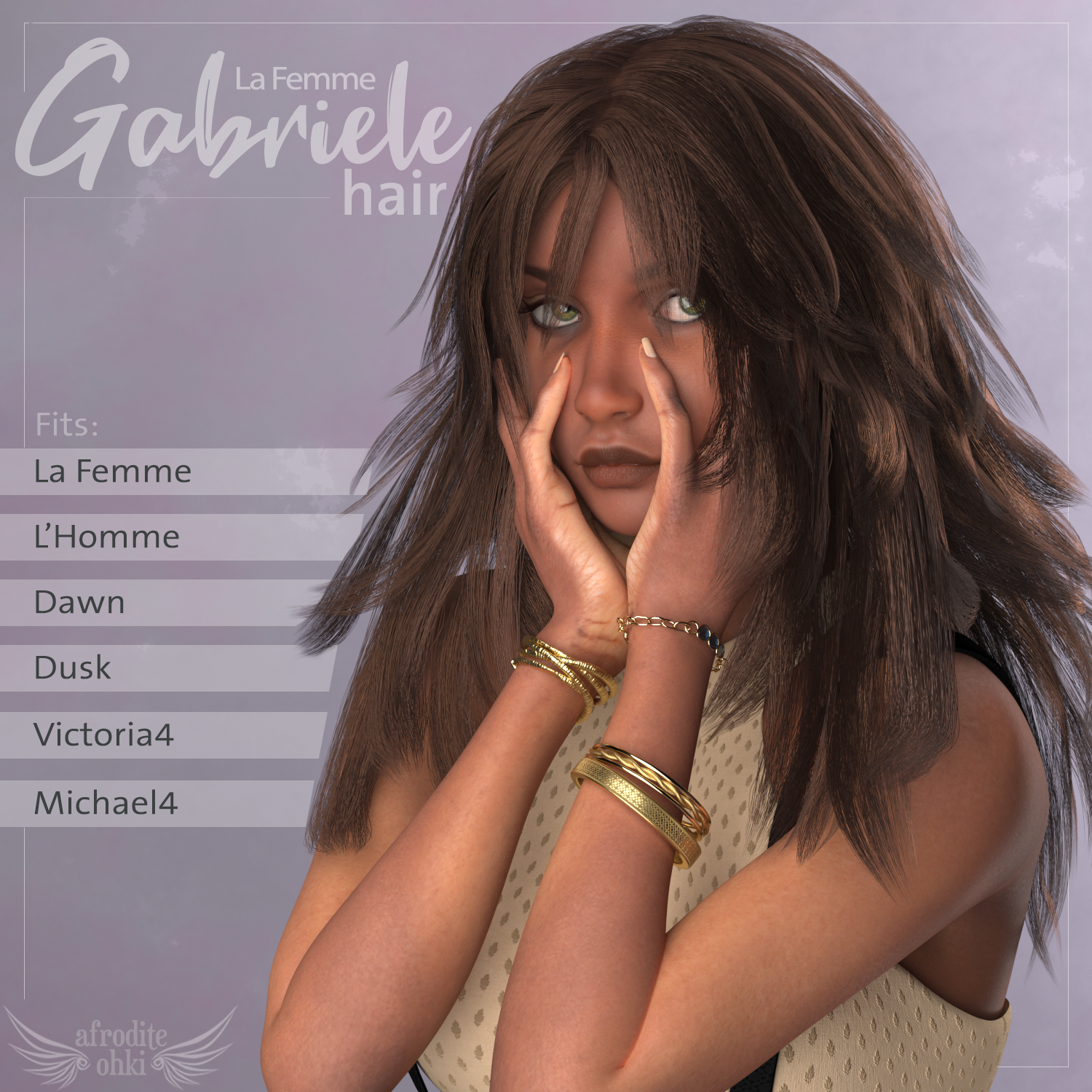 Gabriele Hair for La Femme and more by N/A