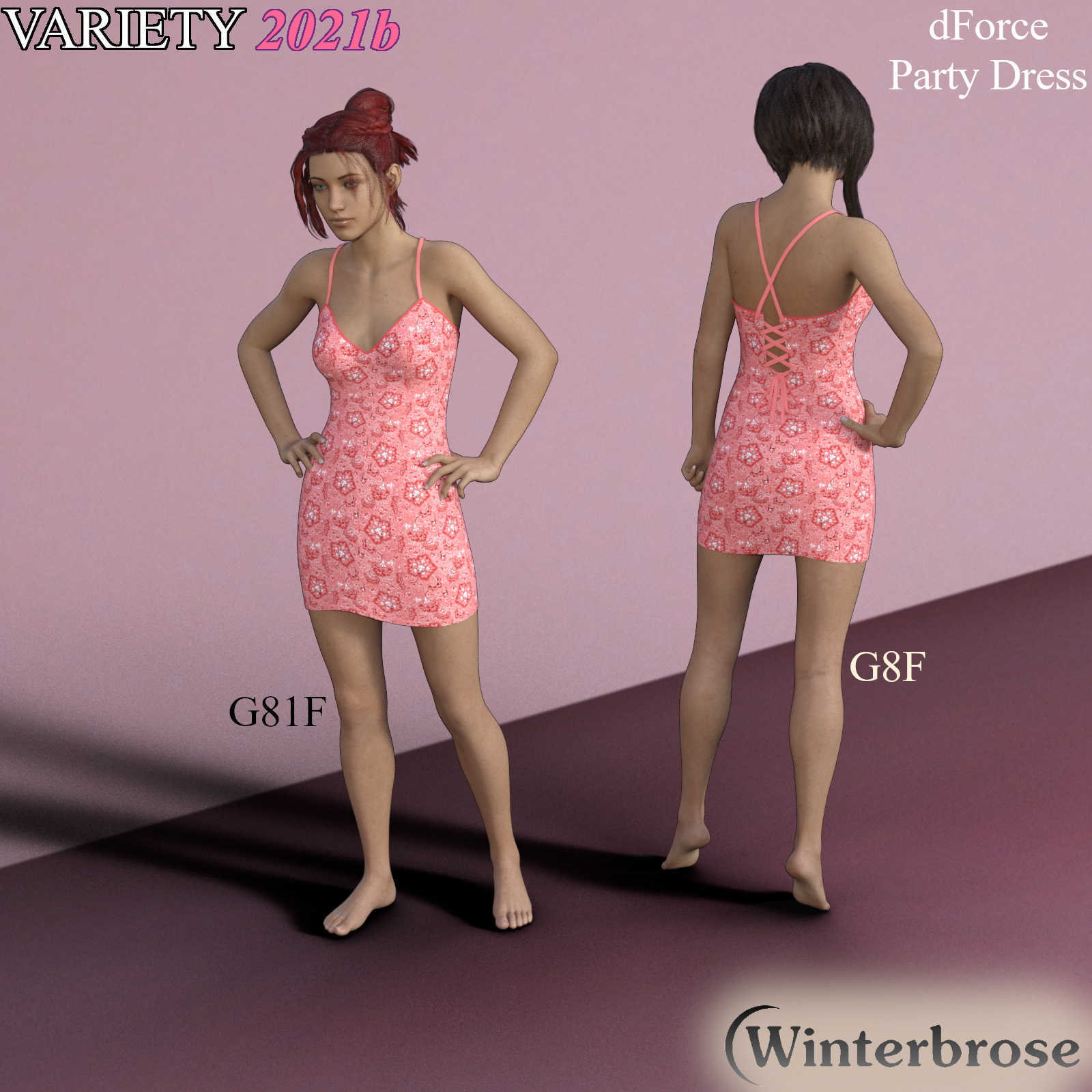 VARIETY Styles 2021b for dForce Party Dress Genesis 8 Females by N/A