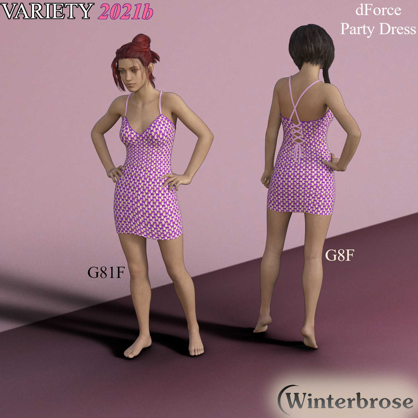 VARIETY Styles 2021b for dForce Party Dress Genesis 8 Females by N/A