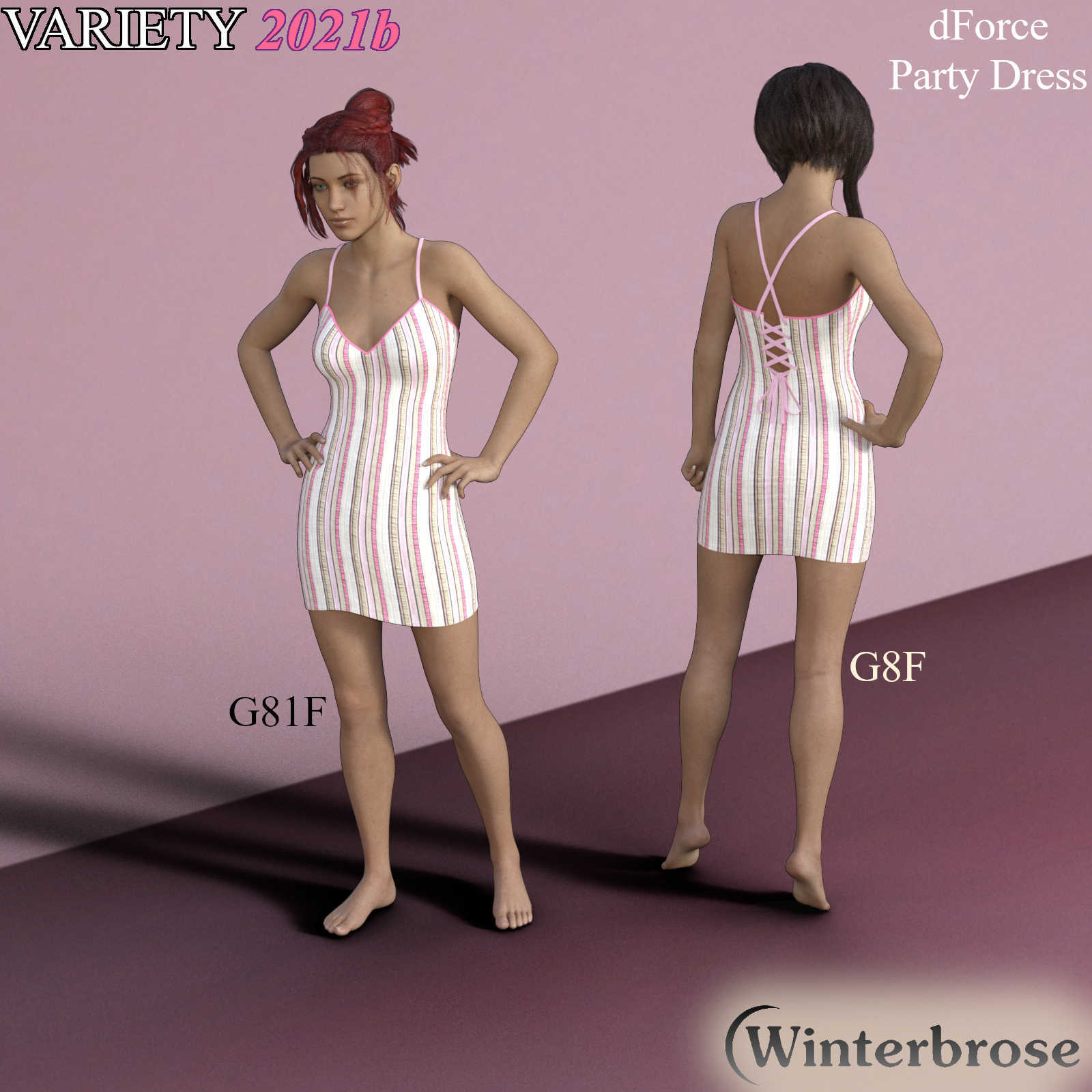VARIETY Styles 2021b for dForce Party Dress Genesis 8 Females by N/A