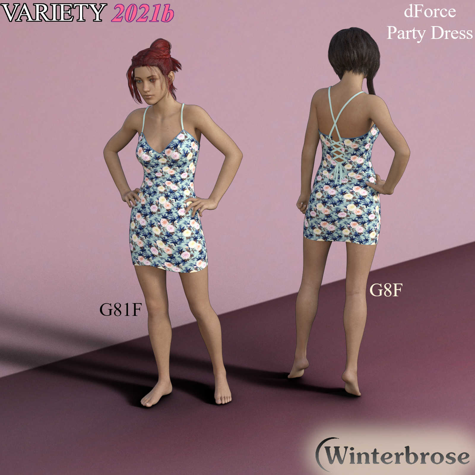 VARIETY Styles 2021b for dForce Party Dress Genesis 8 Females by N/A