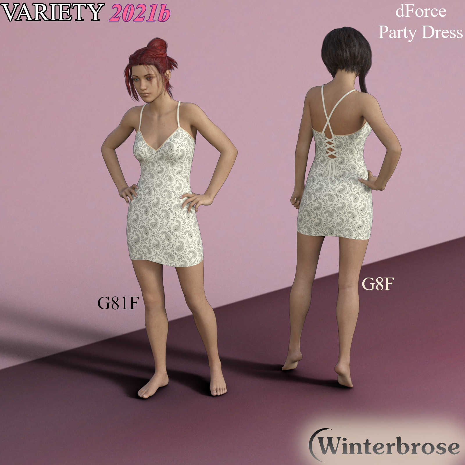 VARIETY Styles 2021b for dForce Party Dress Genesis 8 Females by N/A