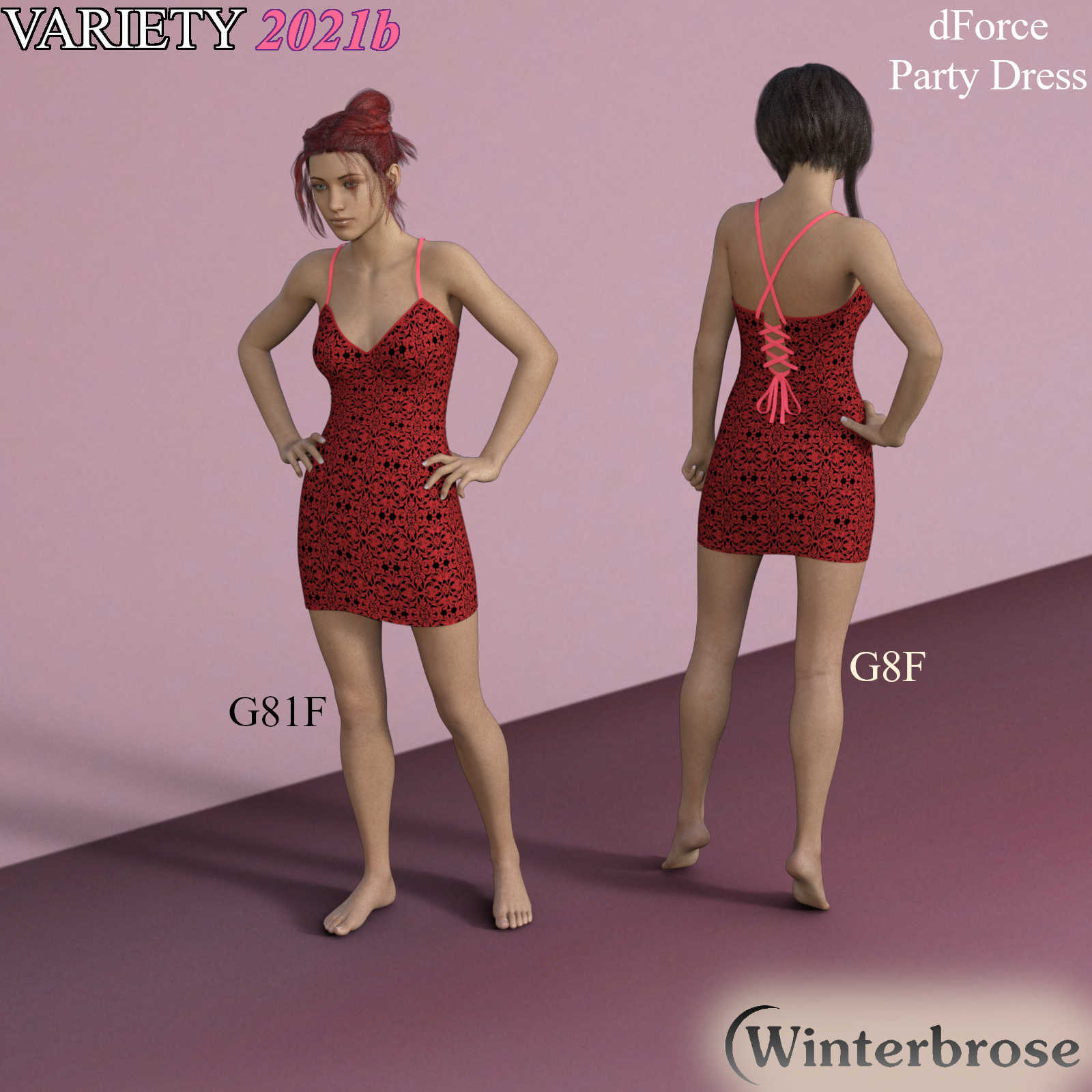 VARIETY Styles 2021b for dForce Party Dress Genesis 8 Females by N/A