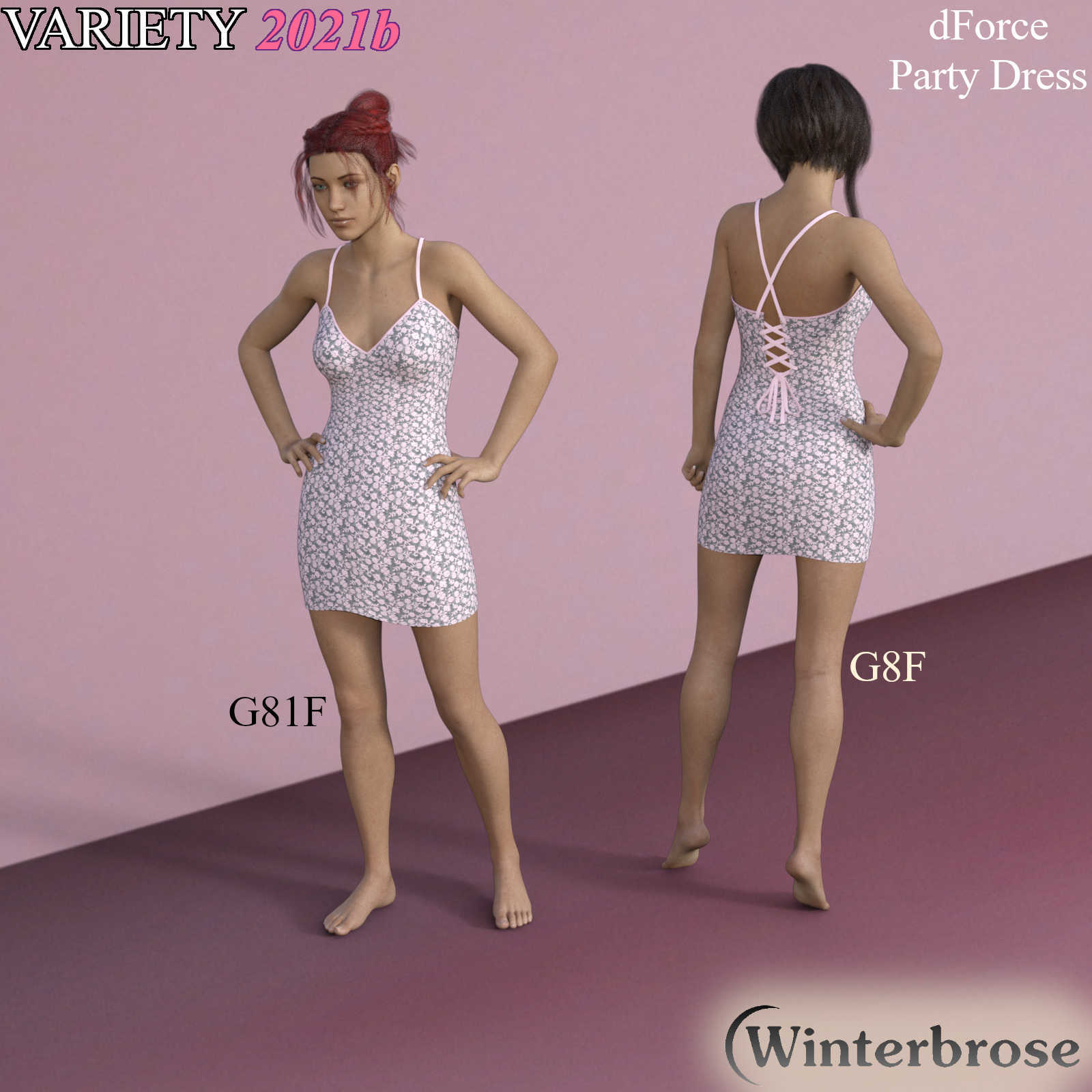 VARIETY Styles 2021b for dForce Party Dress Genesis 8 Females by N/A