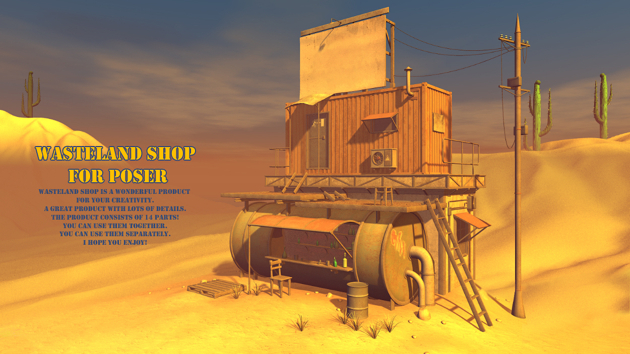 Wasteland Shop for Poser by N/A
