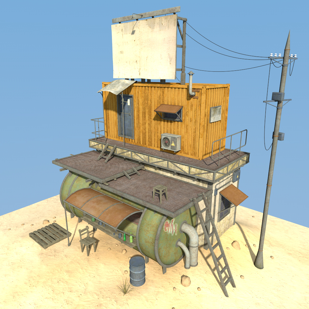 Wasteland Shop for Poser by N/A
