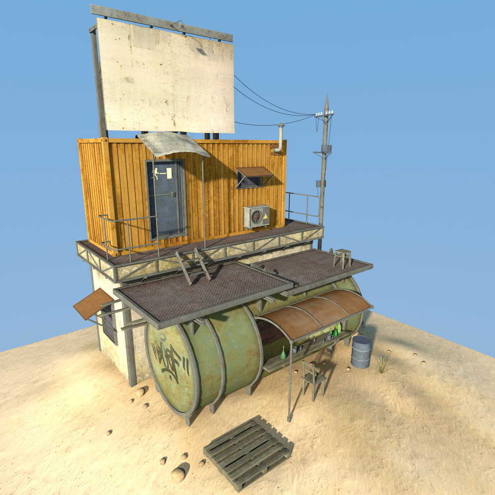 Wasteland Shop for Poser by N/A