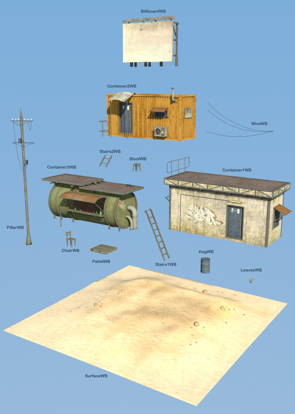 Wasteland Shop for Poser by N/A