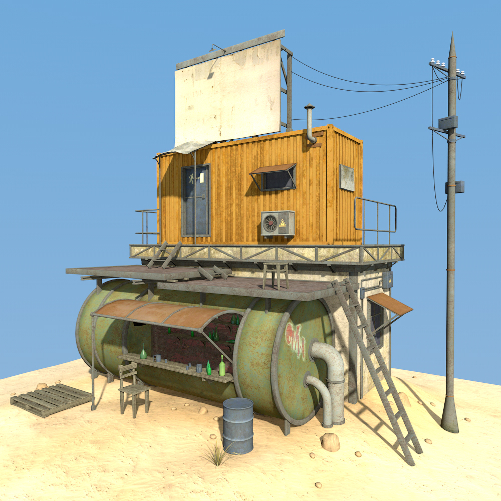 Wasteland Shop for Poser by N/A