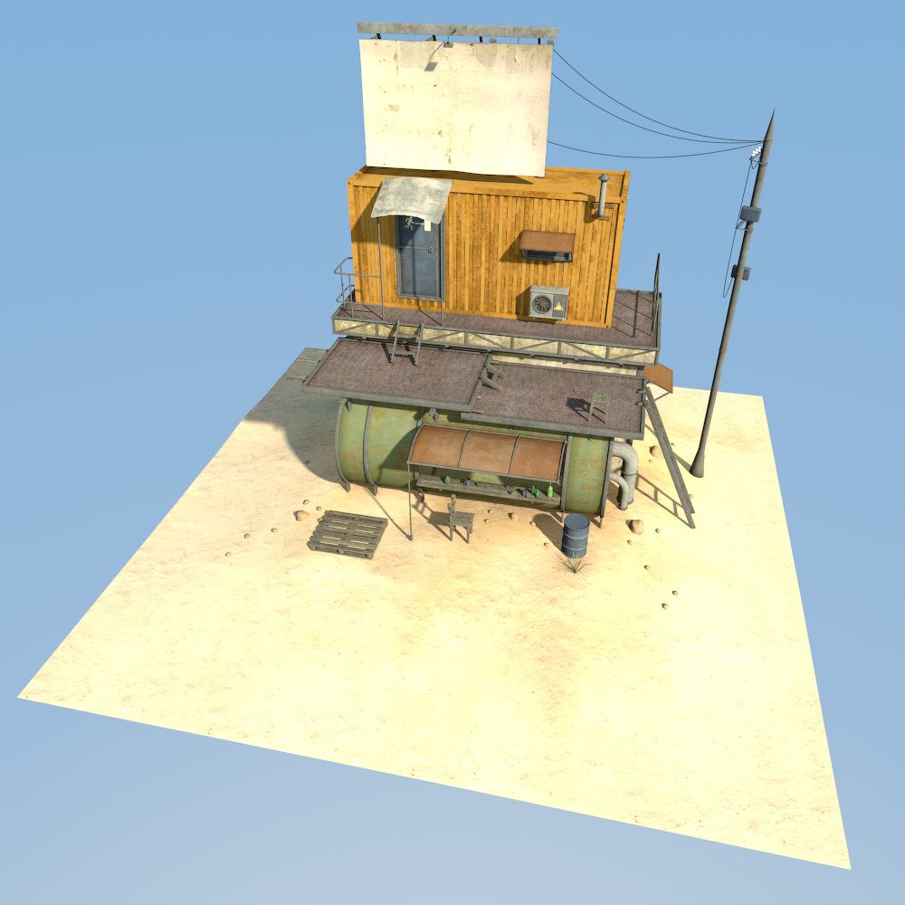 Wasteland Shop for Poser by N/A