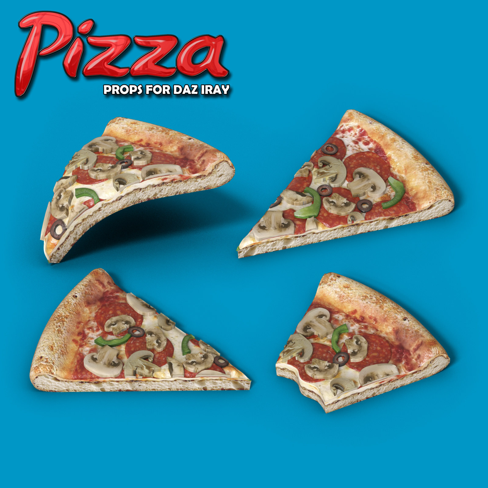 Exnem Pizza Props for Daz Studio IRAY by N/A