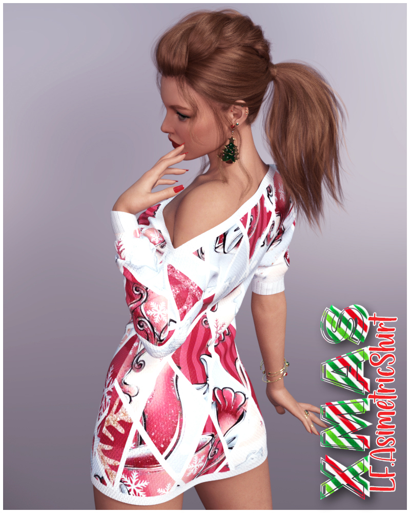 Xmas LF Asymmetric Shirt G8F by N/A