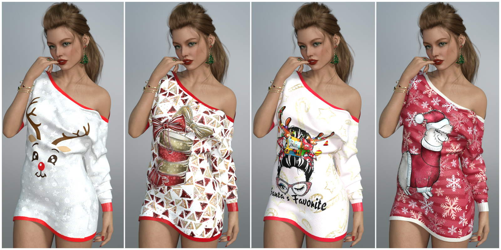 Xmas LF Asymmetric Shirt G8F by N/A