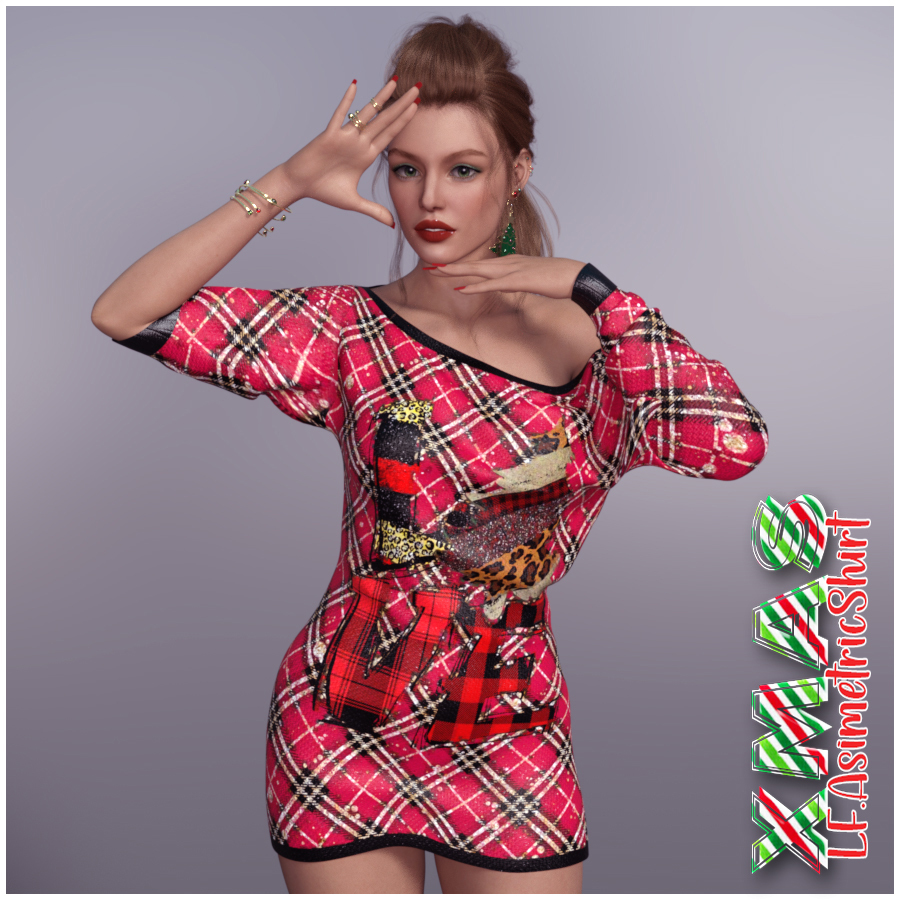 Xmas LF Asymmetric Shirt G8F by N/A