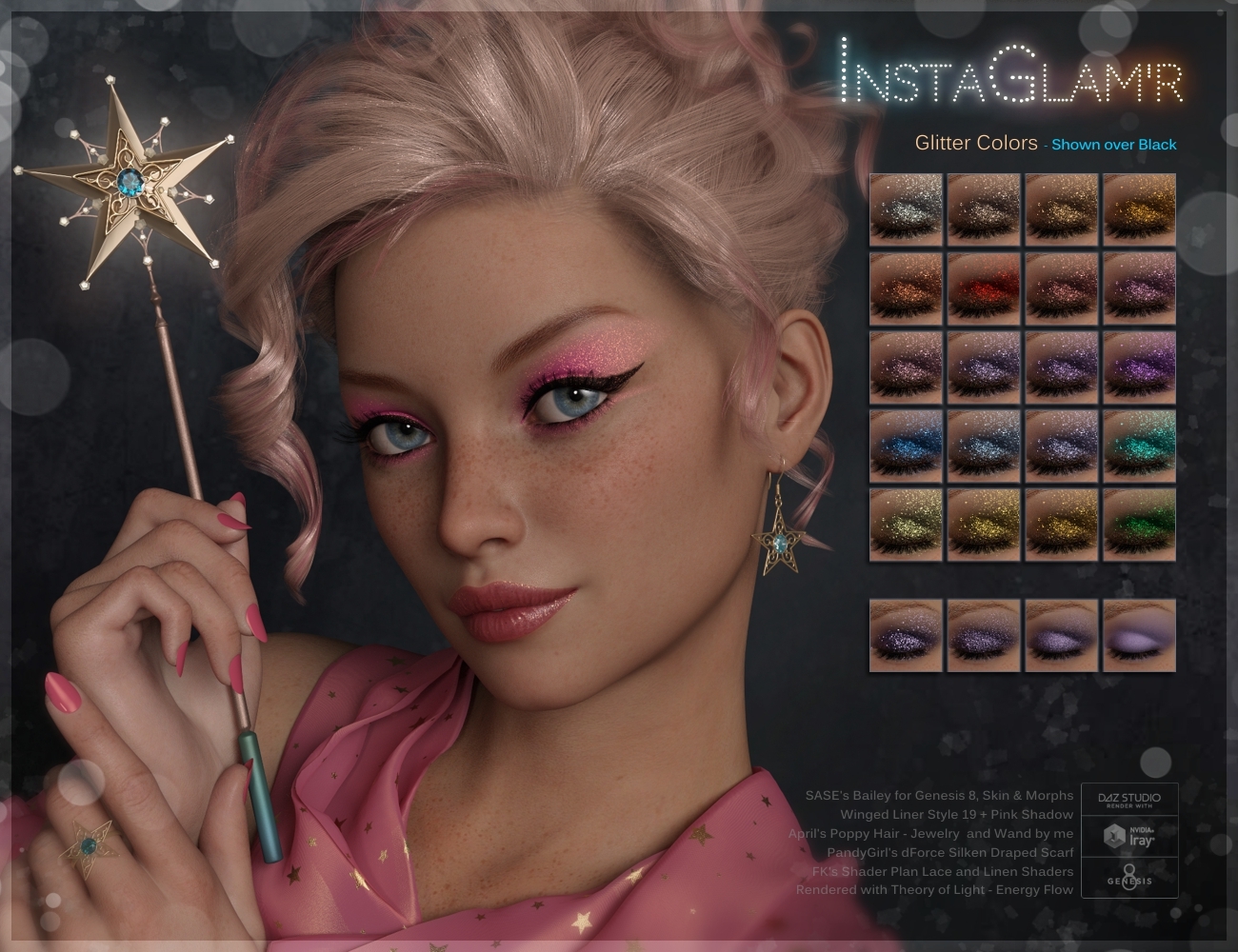 INSTAGLAM'R IRAY Magic MakeUp Genesis 8, 8.1 & 3 by N/A
