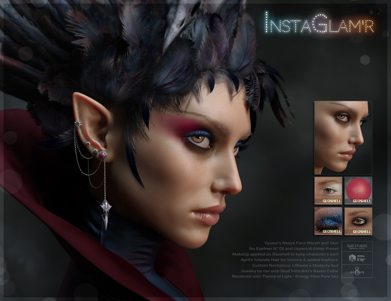 INSTAGLAM'R IRAY Magic MakeUp Genesis 8, 8.1 & 3 by N/A