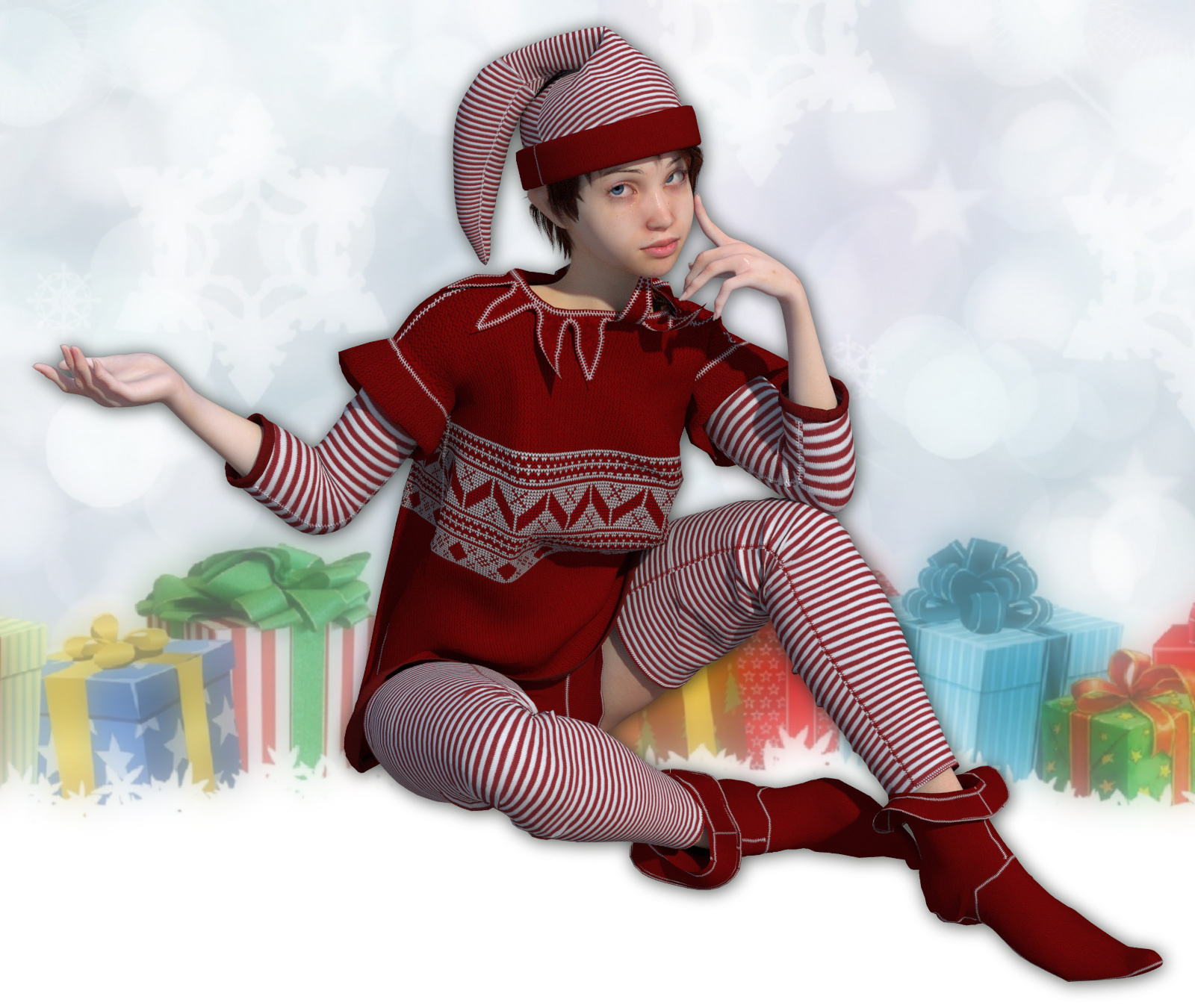 Christmas Pixie for La Femme and Anime by N/A