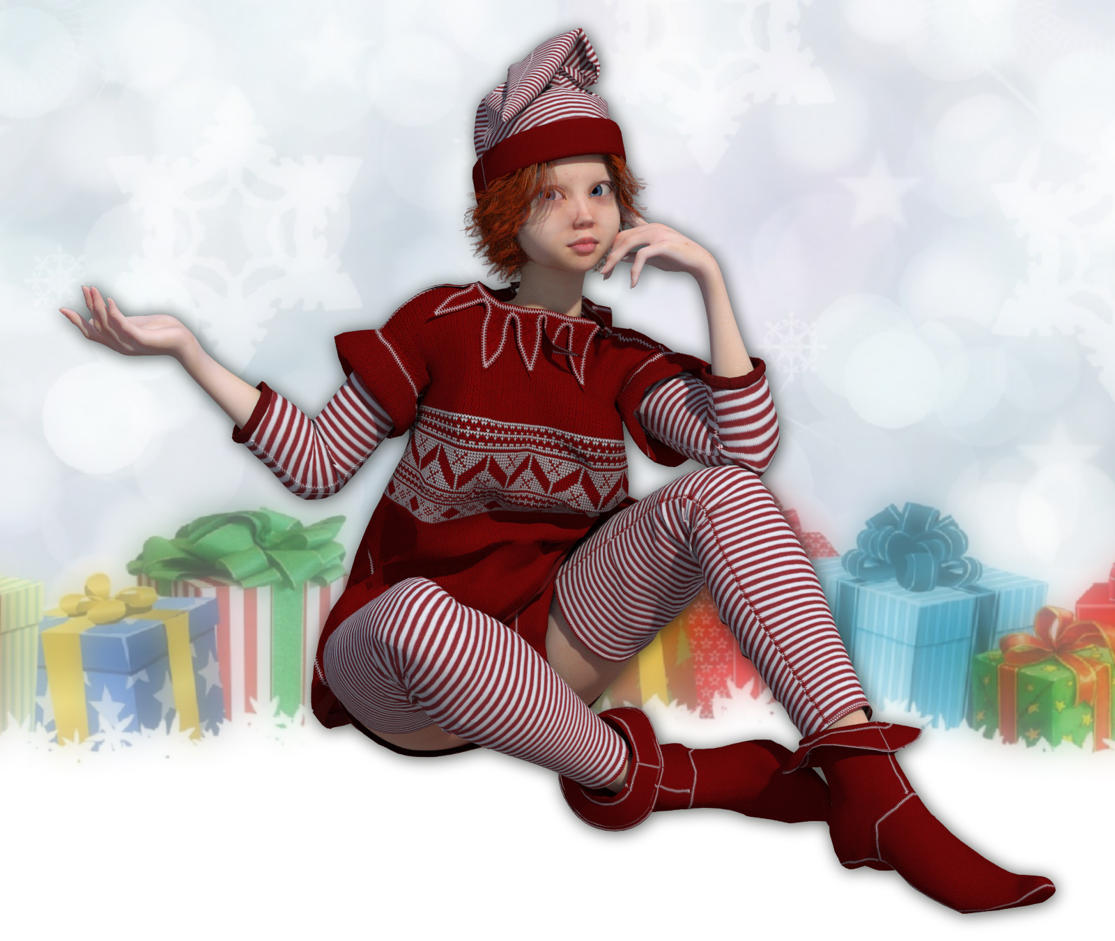 Christmas Pixie for La Femme and Anime by N/A