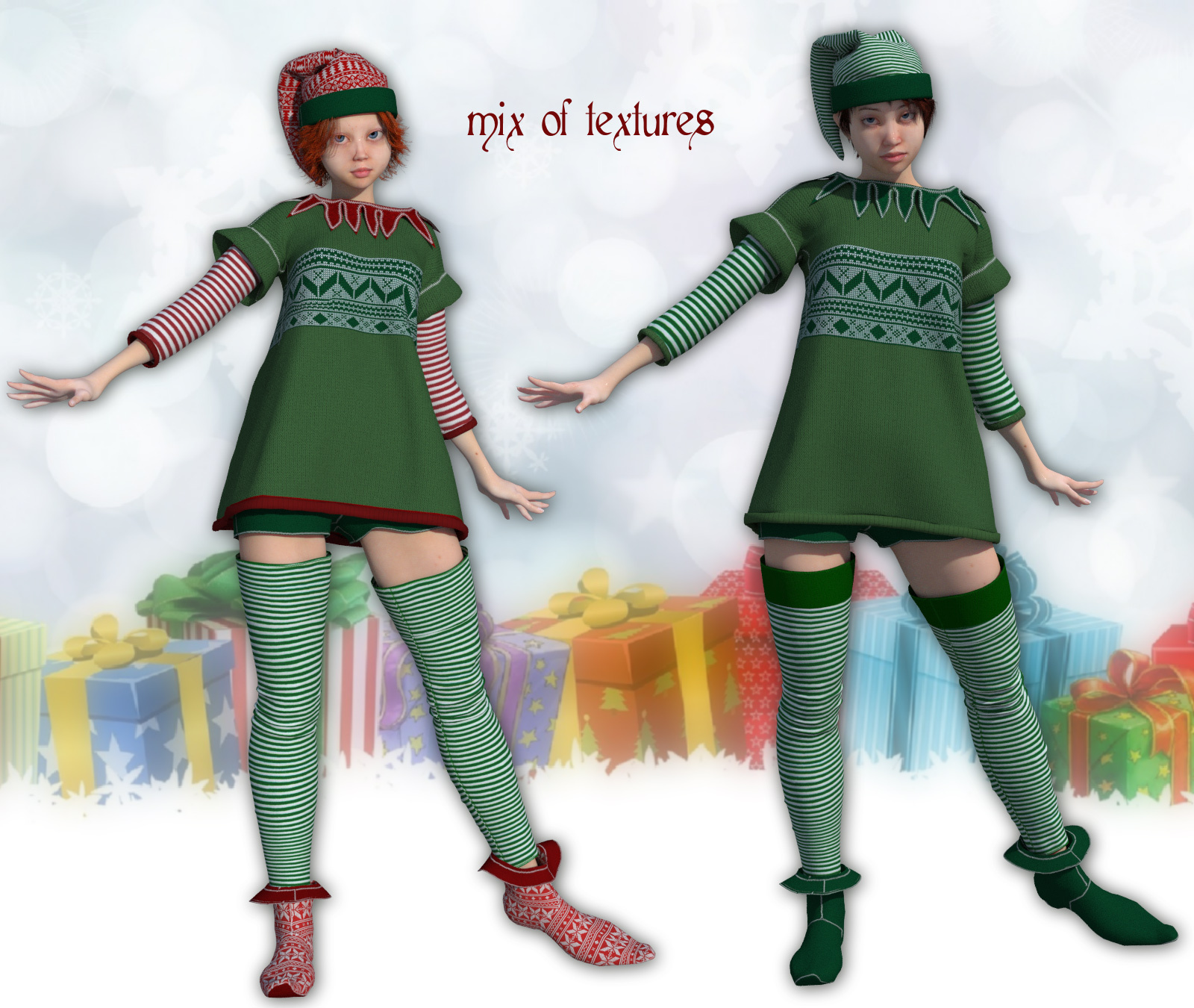 Christmas Pixie for La Femme and Anime by N/A