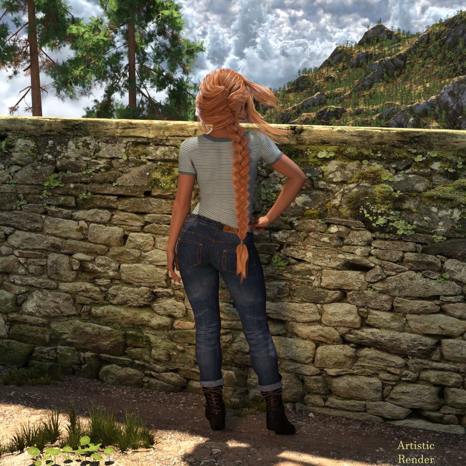 Historical Stone Wall - HR Daz Studio With Iray by N/A