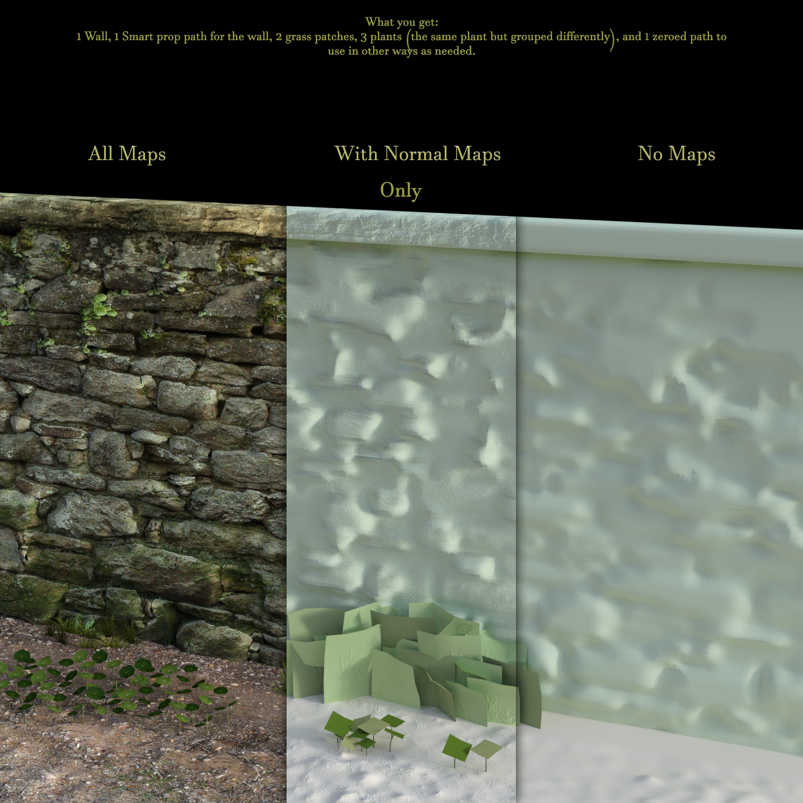 Historical Stone Wall - HR Daz Studio With Iray by N/A