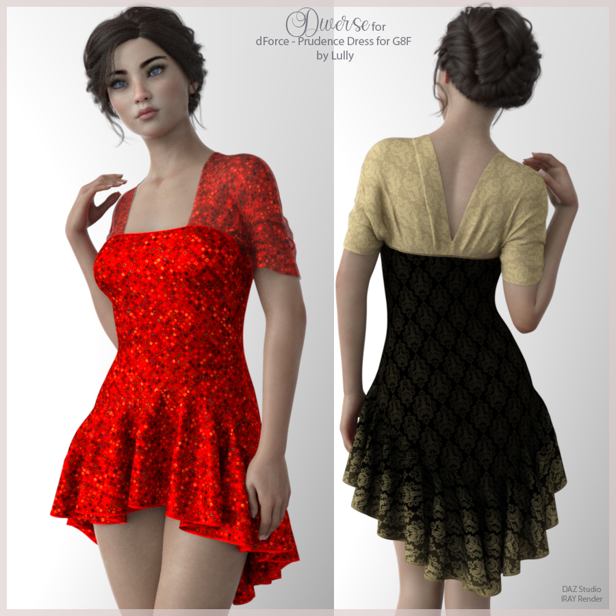 Diverse for dForce - Prudence Dress for G8F by N/A