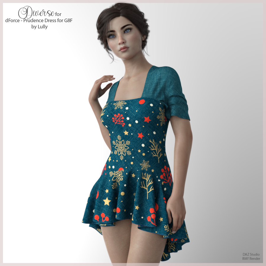 Diverse for dForce - Prudence Dress for G8F by N/A