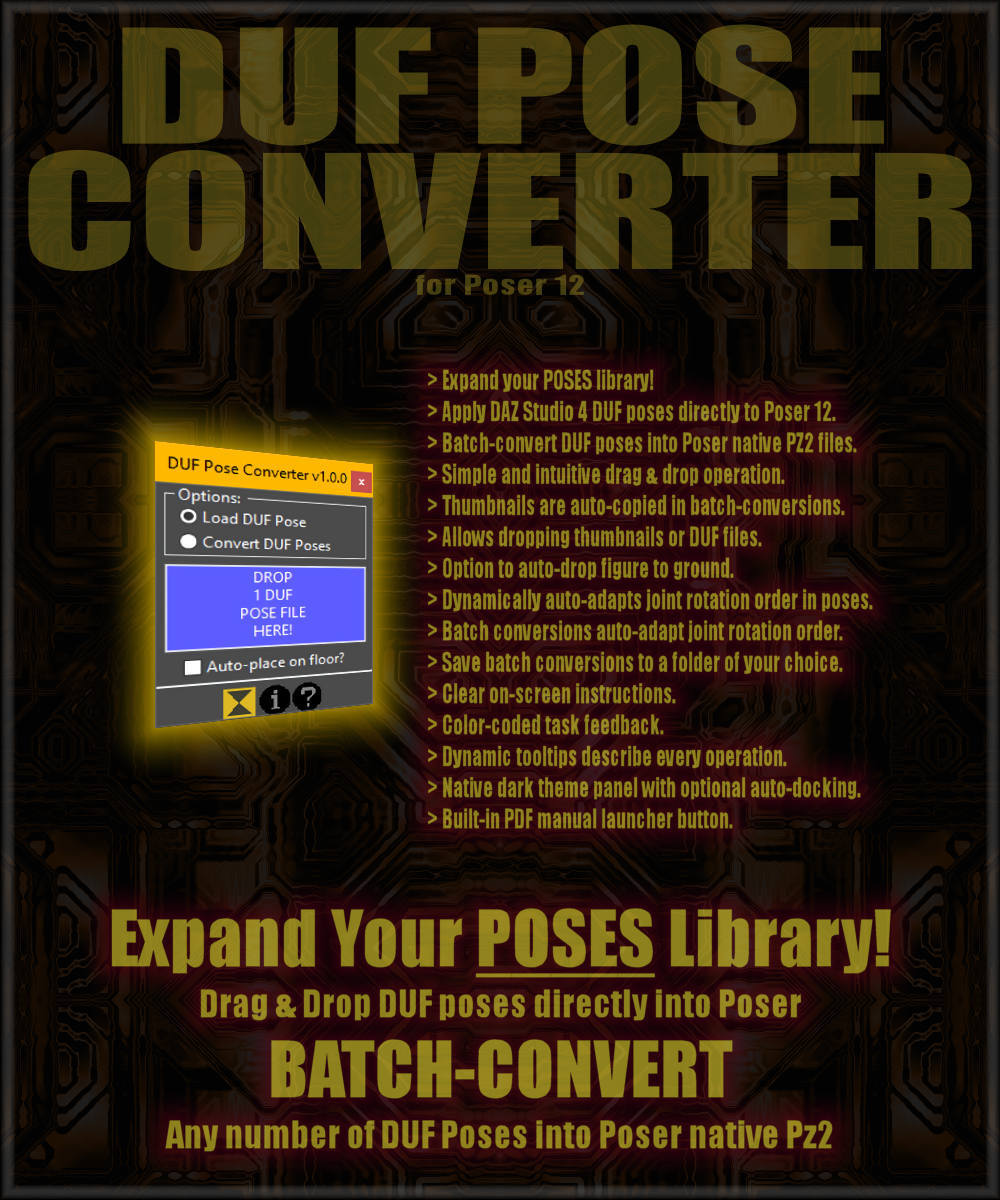 DUF Pose Converter for Poser 12 by N/A