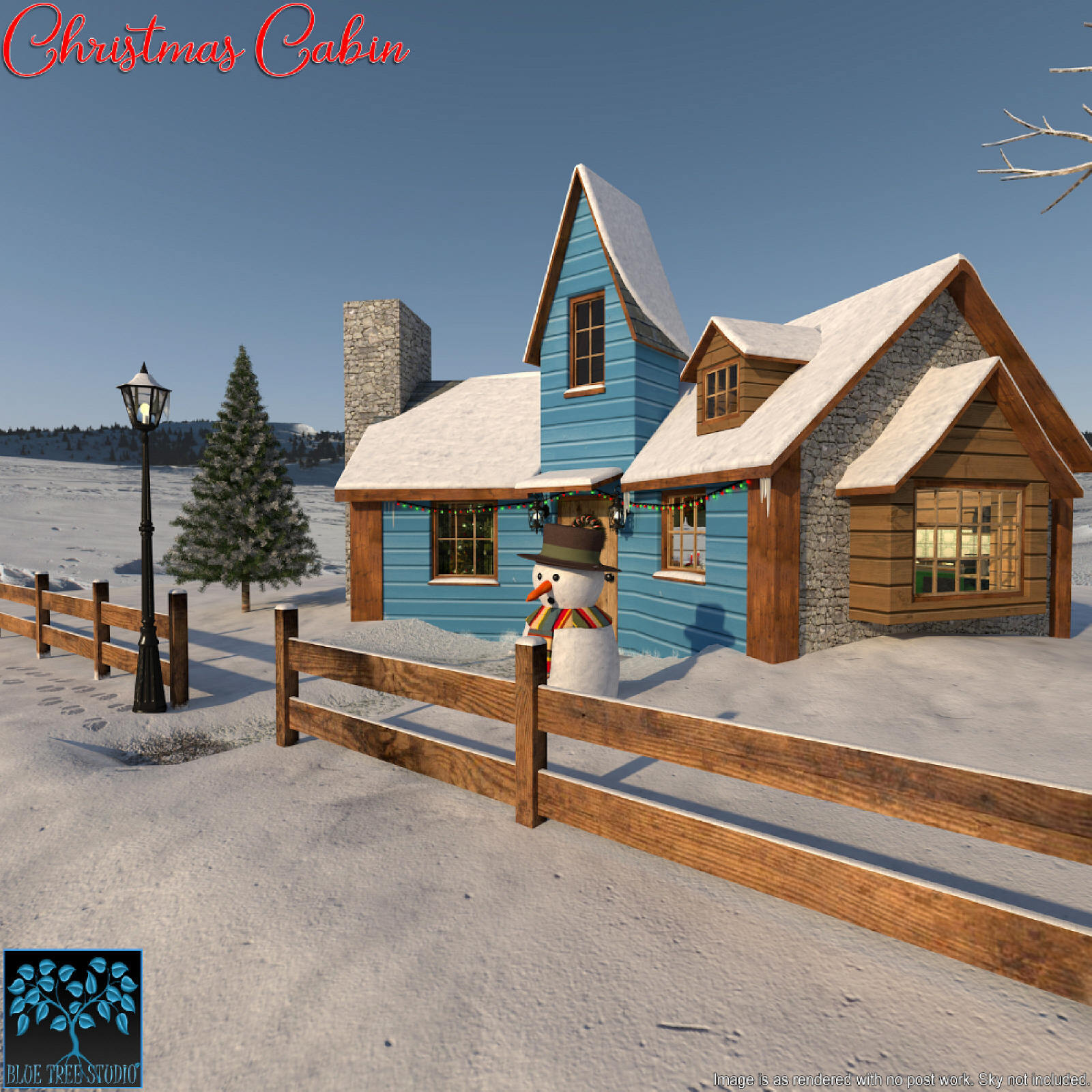 Christmas Cabin for Poser by N/A