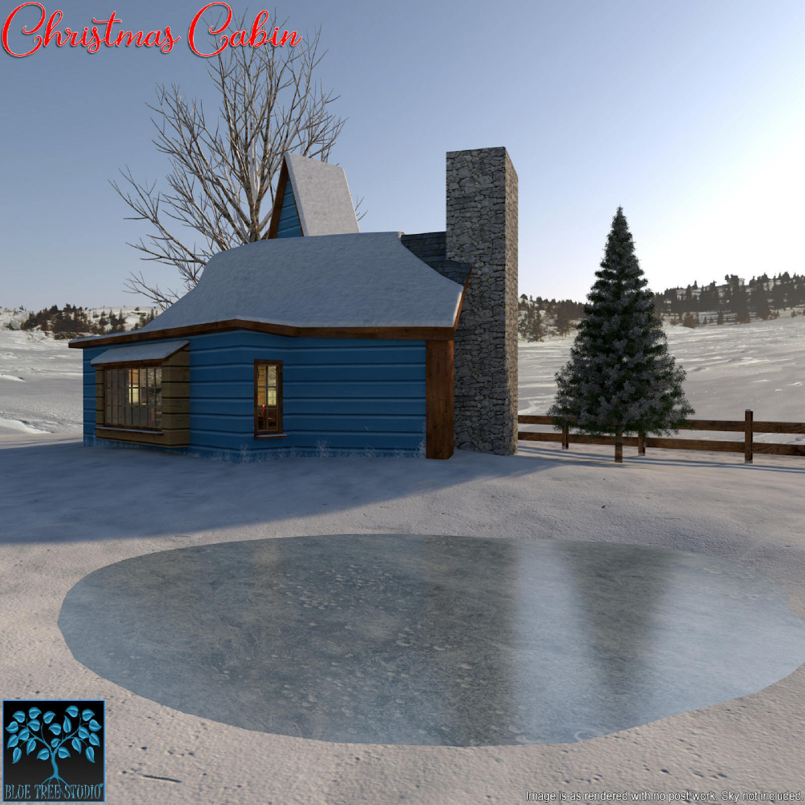 Christmas Cabin for Poser by N/A