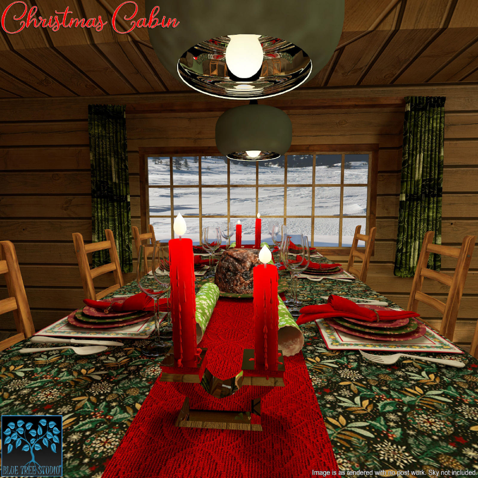 Christmas Cabin for Poser by N/A