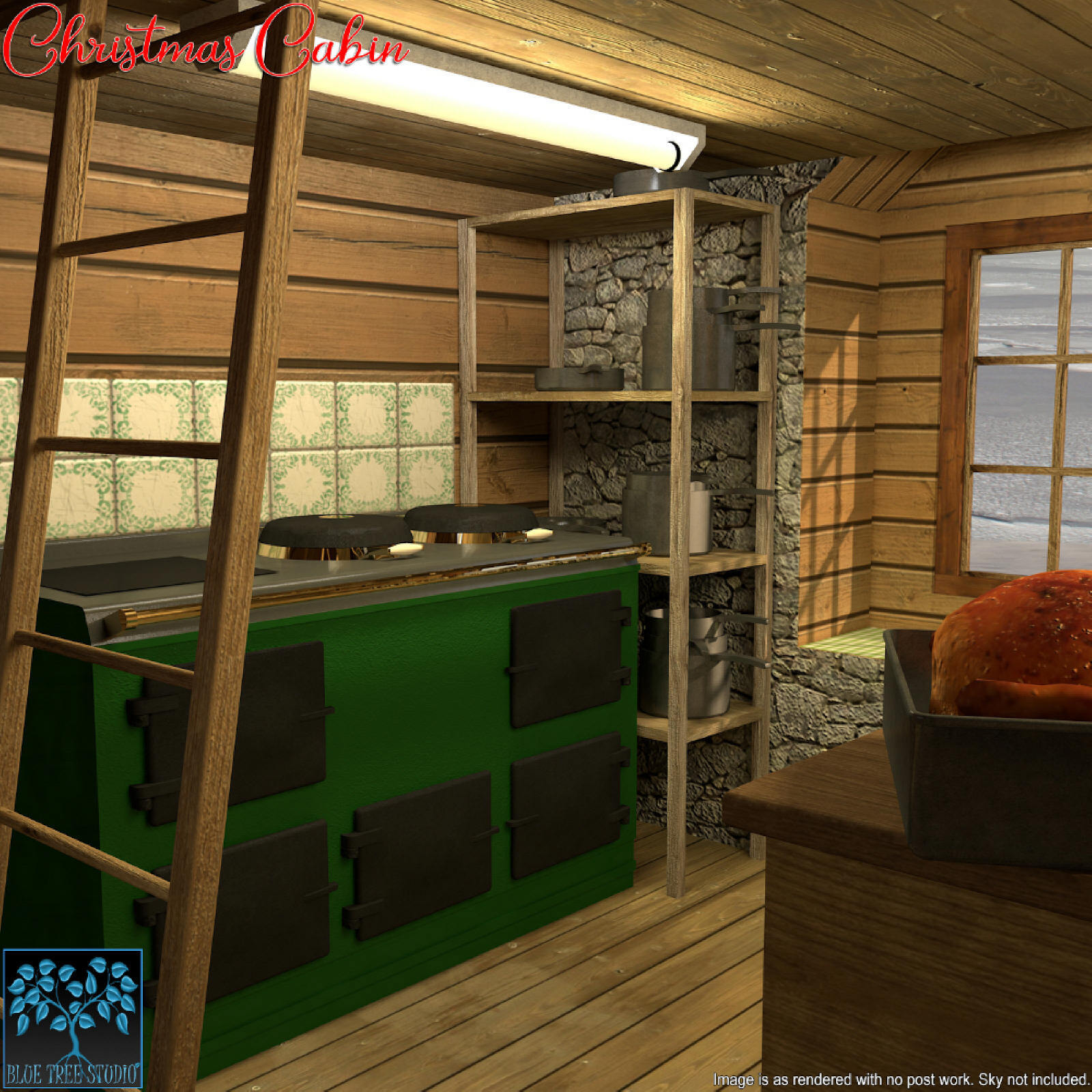 Christmas Cabin for Poser by N/A