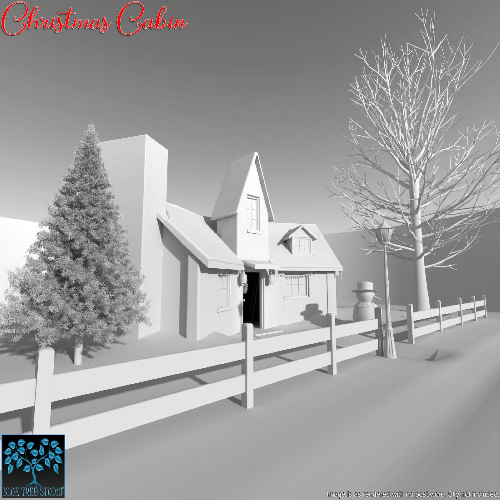 Christmas Cabin for Poser by N/A