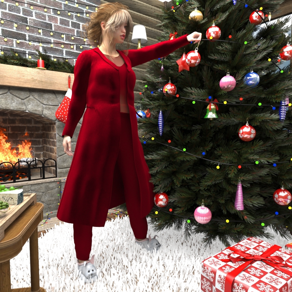Christmas Pajamas for La Femme and L'Homme by N/A