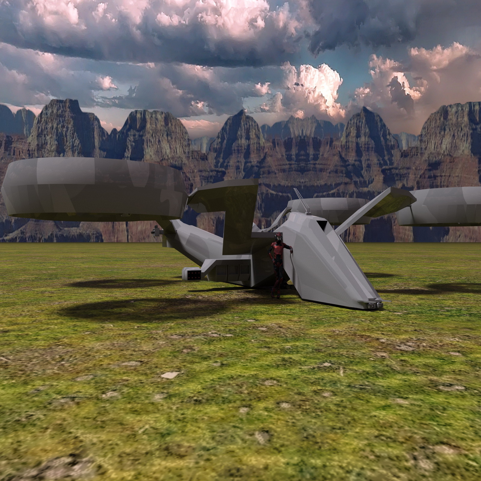 Security Protection Escort Engagement Drone (S.P.E.E.D.) a.k.a. Silver Hawk by N/A