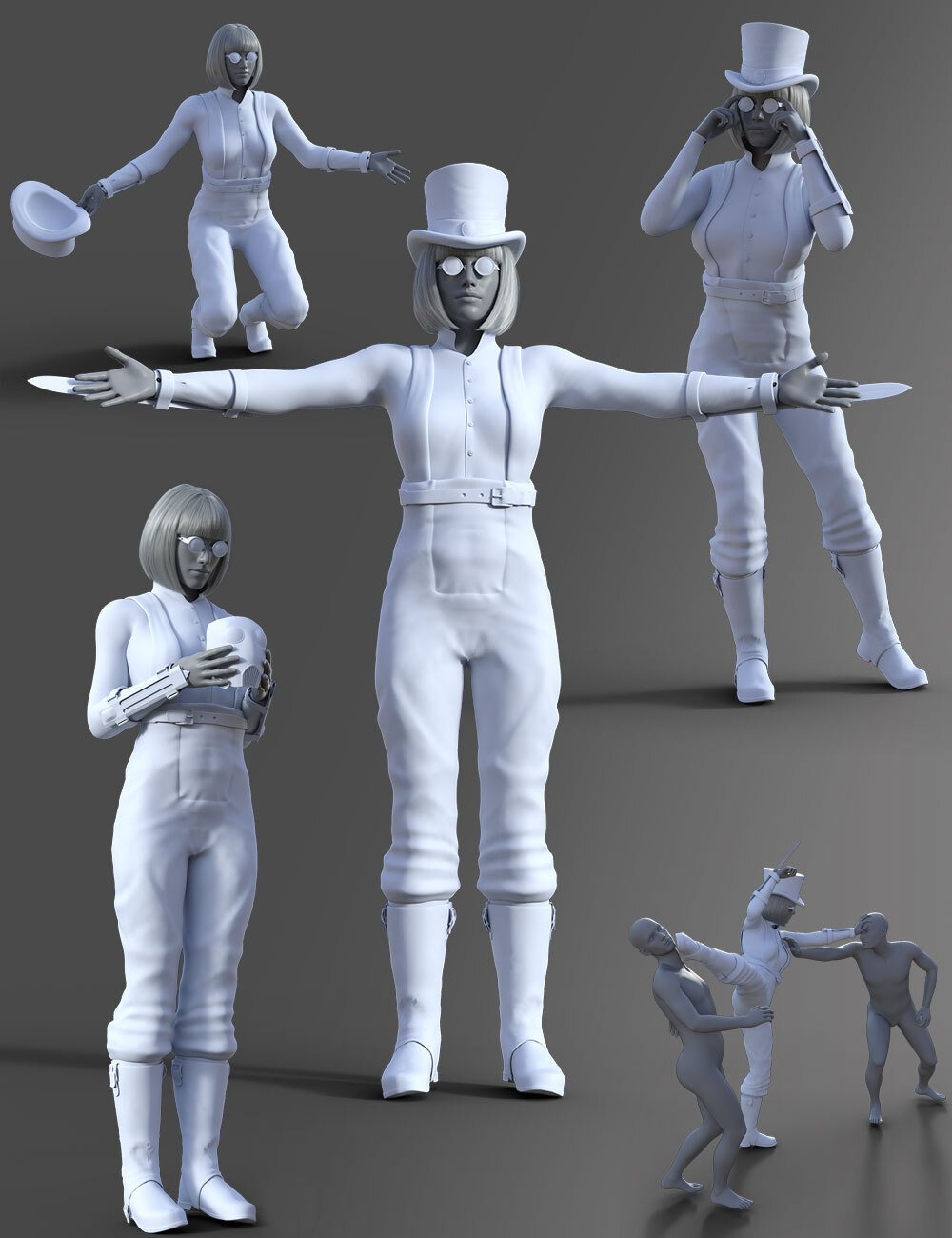 Steam Jane poses for Genesis 8 and 8.1 Female by N/A